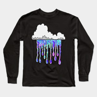 Graffiti Cloud Purple Pop Art by LowEndGraphics Long Sleeve T-Shirt